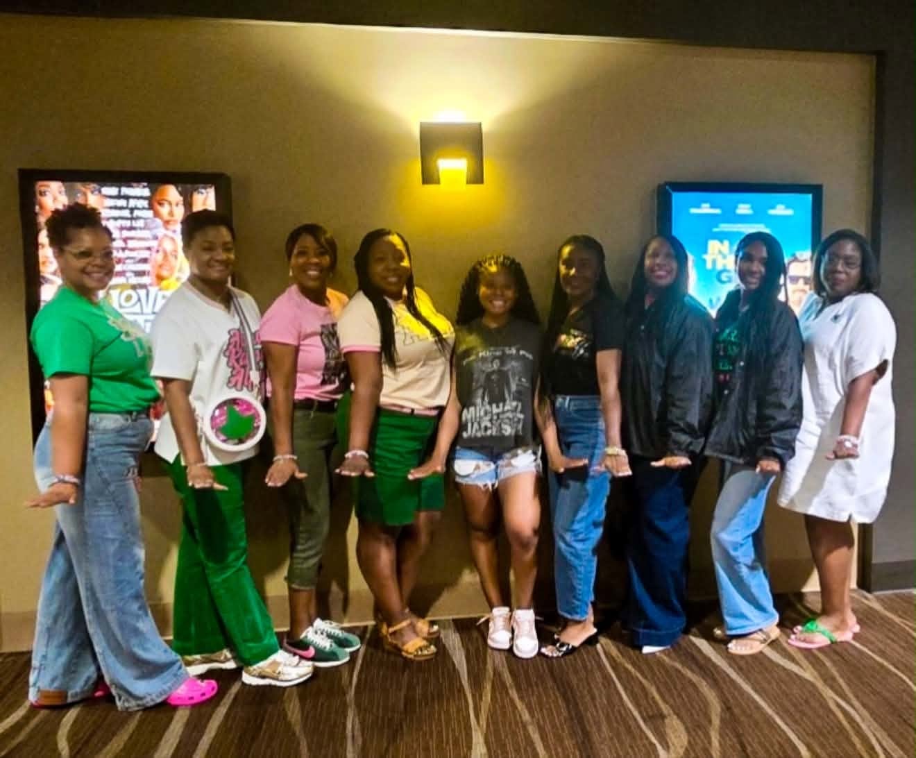 Petals of Hope Foundation attendees gathered at the Michael movie event